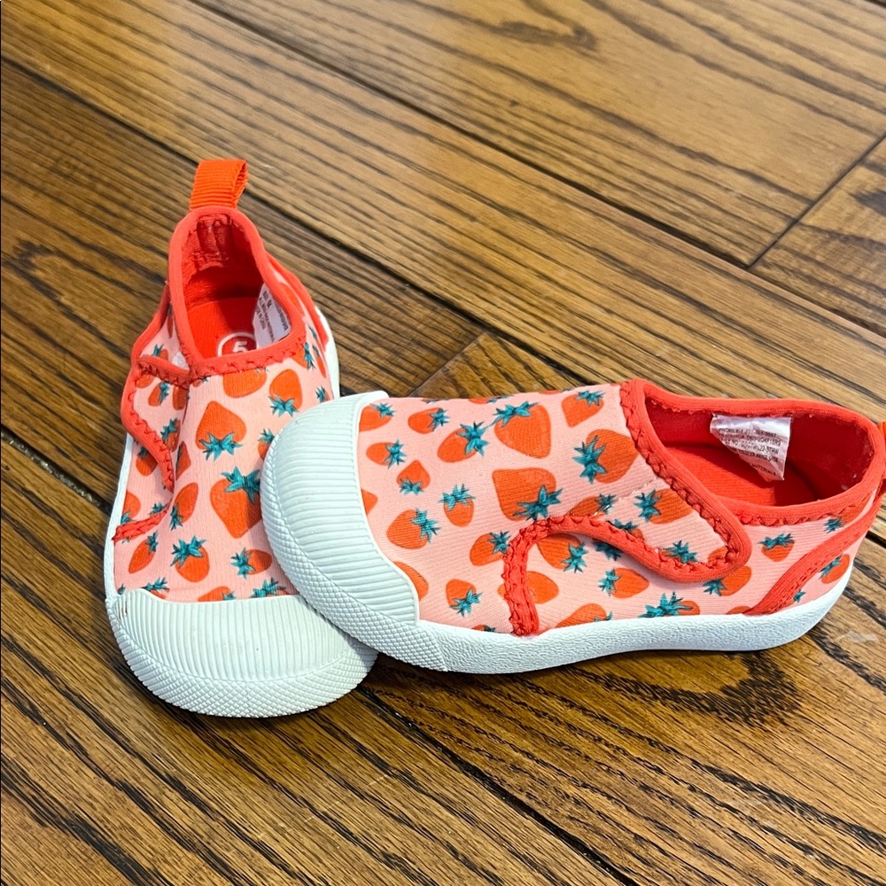 Strawberry Print Kids Water Shoes